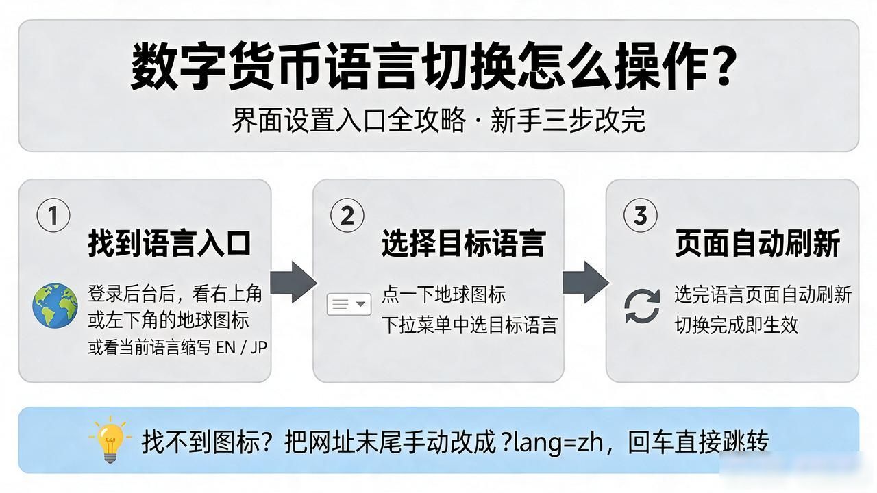数字货币语言切换怎么操作？界面设置入口全攻略，新手三步改完