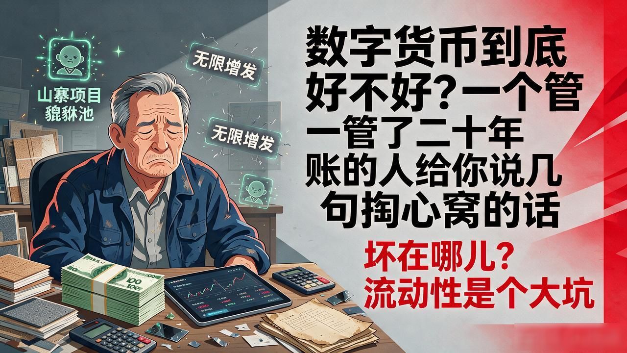 数字货币到底好不好？一个管了二十年账的人给你说几句掏心窝的话