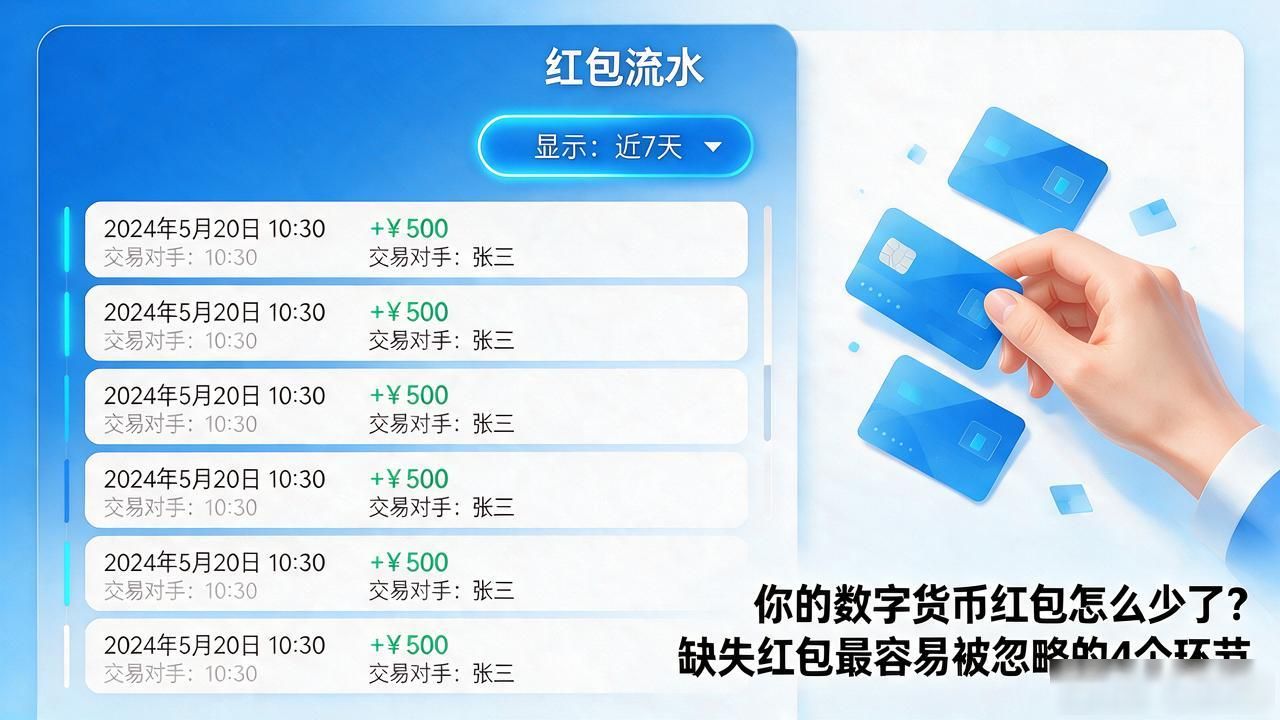 你的数字货币红包怎么少了？缺失红包最容易被忽略的4个环节