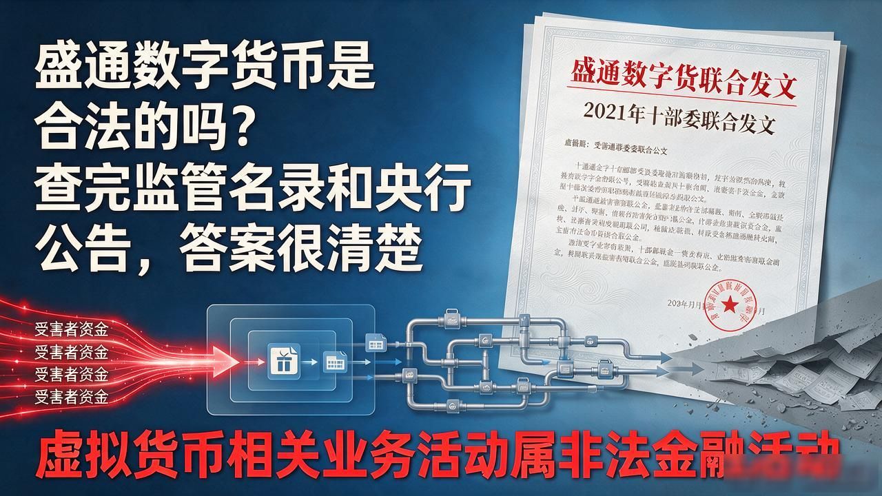 盛通数字货币是合法的吗？查完监管名录和央行公告，答案很清楚