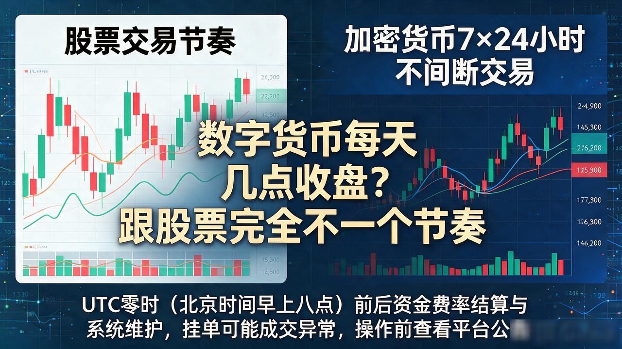 数字货币每天几点收盘？跟股票完全不一个节奏