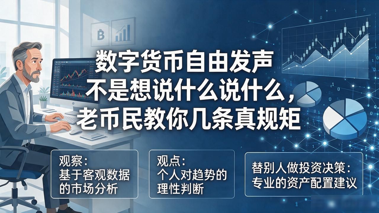 数字货币自由发声不是想说什么说什么，老币民教你几条真规矩