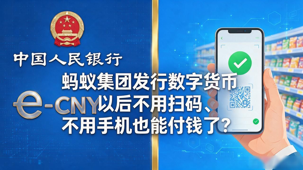 蚂蚁集团发行数字货币，以后不用扫码、不用手机也能付钱了？