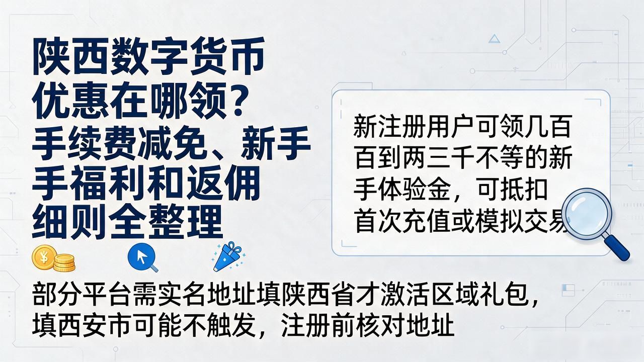 陕西数字货币优惠在哪领？手续费减免、新手福利和返佣细则全整理