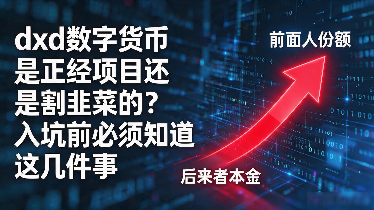 dxd数字货币是正经项目还是割韭菜的？入坑前必须知道这几件事