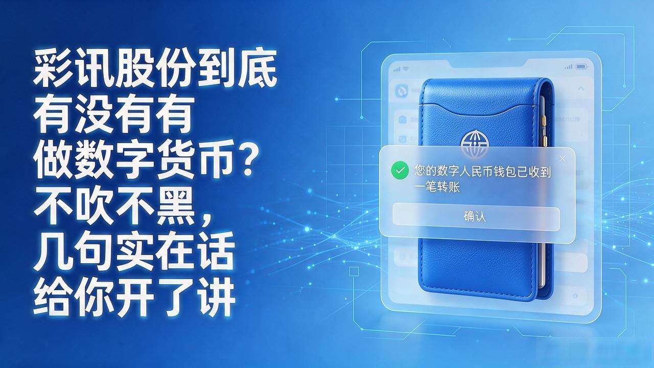 彩讯股份到底有没有做数字货币？不吹不黑，几句实在话给你掰开了讲
