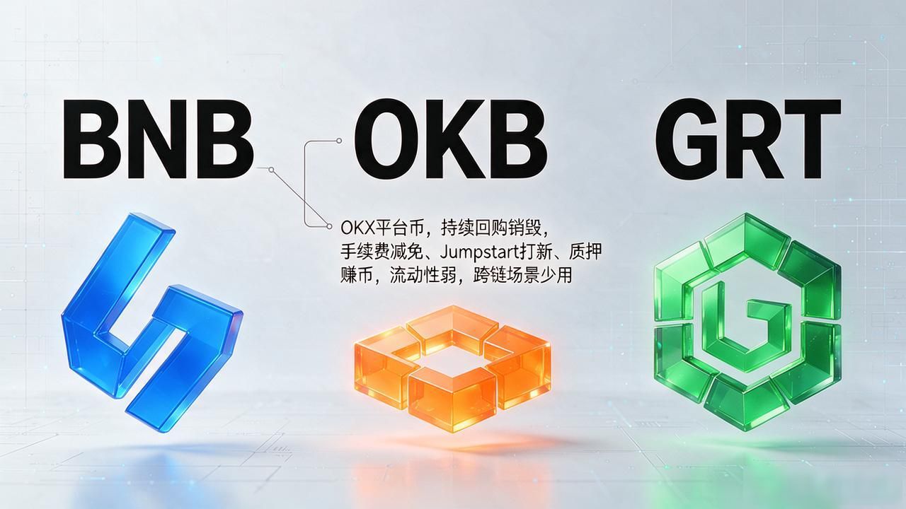 BNB、OKB、GRT三个平台币到底怎么选