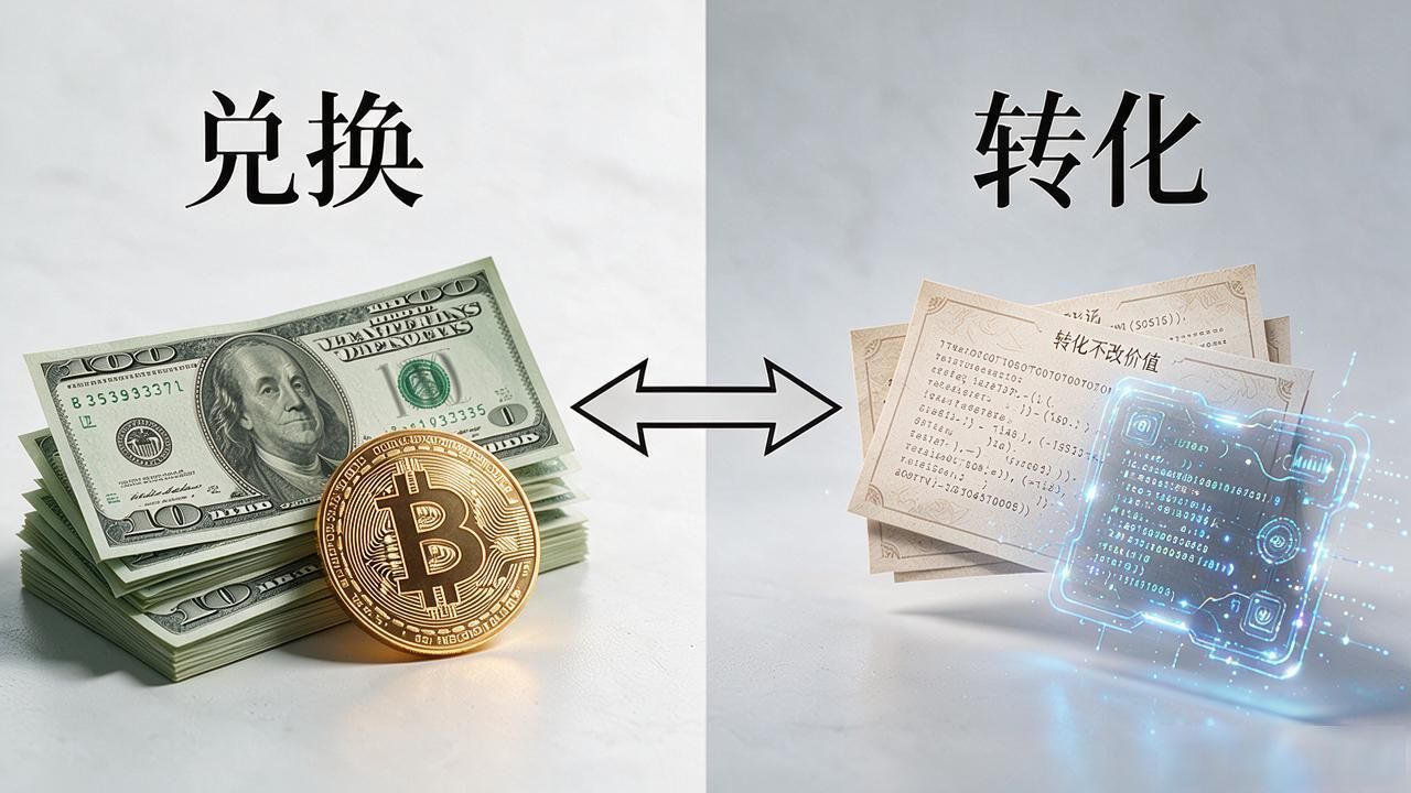 数字货币转化的意思：不是换成现金，是资产换了个壳子