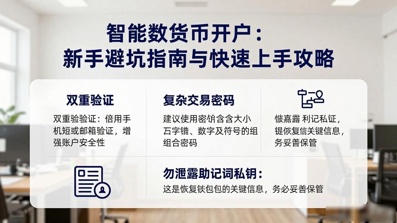智能数字货币开户：新手避坑指南与快速上手攻略