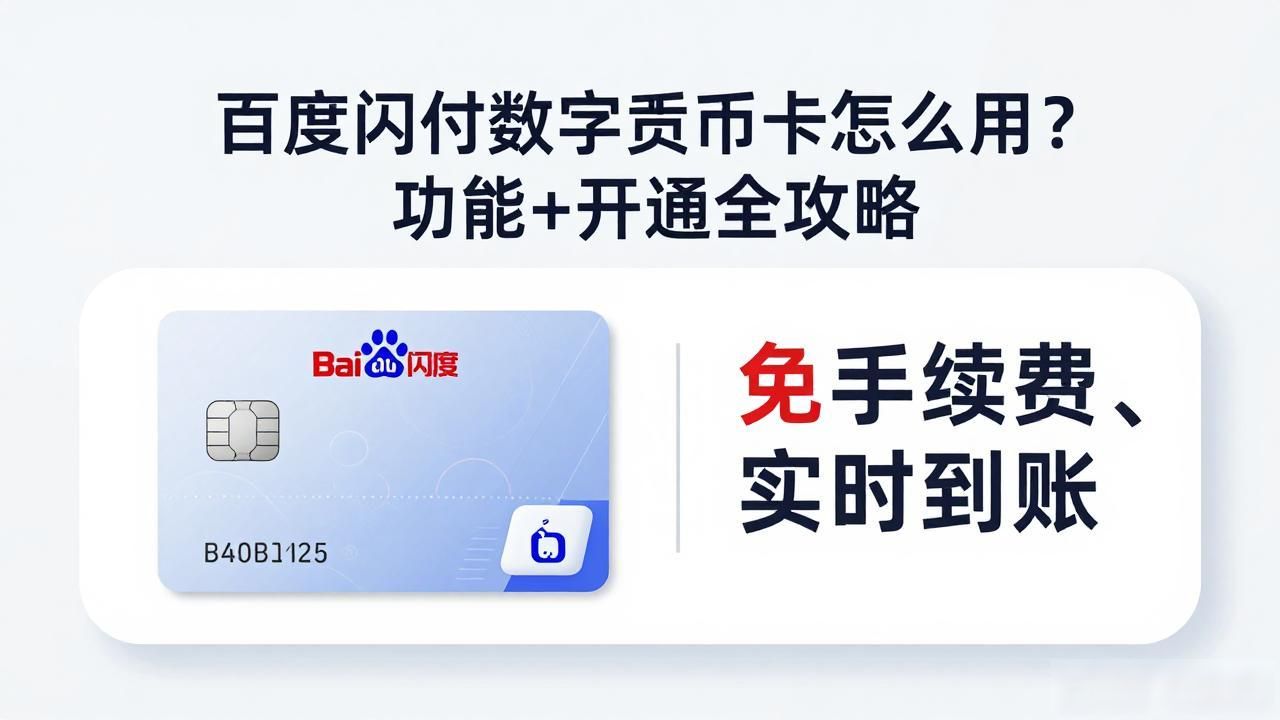 百度闪付数字货币卡怎么用？功能+开通全攻略