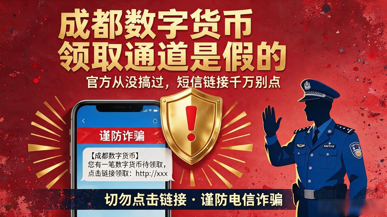 成都数字货币领取通道是假的，官方从没搞过，短信链接千万别点