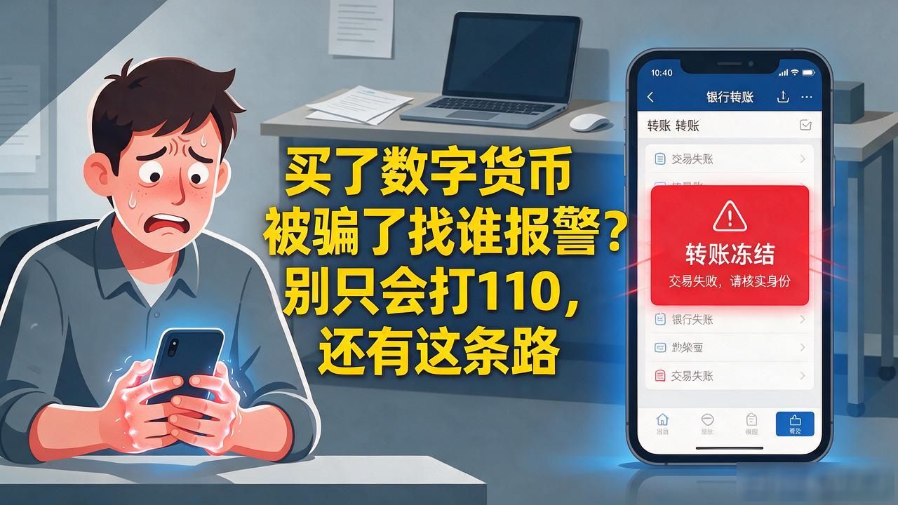 买了数字货币被骗了找谁报警？别只会打110，还有这条路